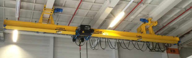 Undeslung overhead crane