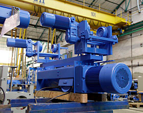 Normal headroom single girder hoists ready for curves