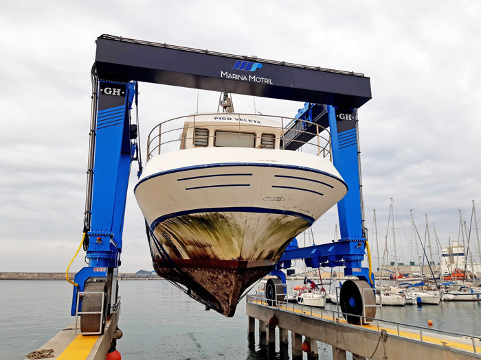 Grua de pórtico automotor marinha hidráulica