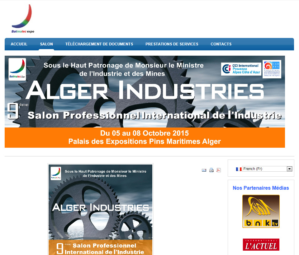 GH CRANES & COMPONENTS sur le salon de l’Industrie 2015 à Alger