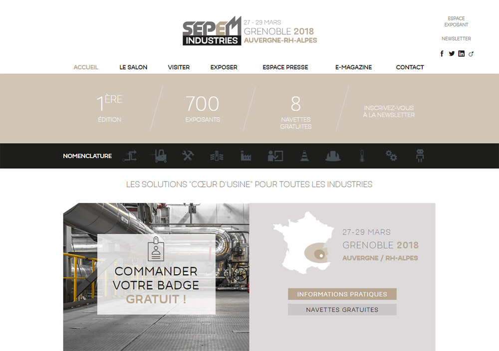 GH将參加並出席2018 Sepem Industries产业展, Grenoble 法國
