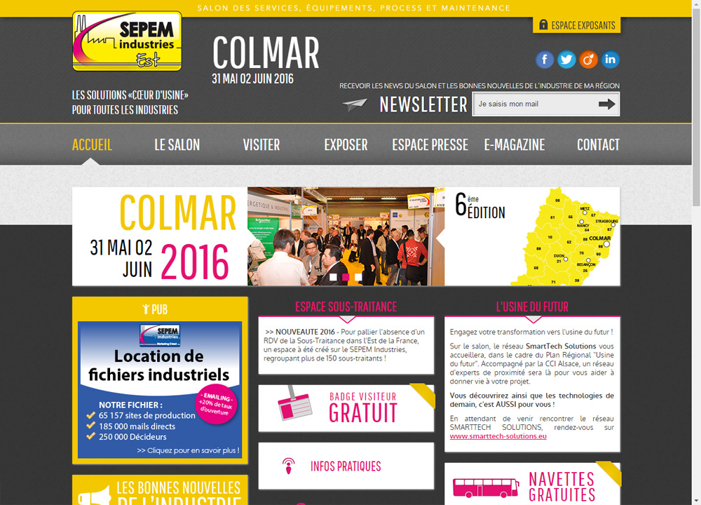 GH will be present at the exhibition Sepem Industries of Colmar