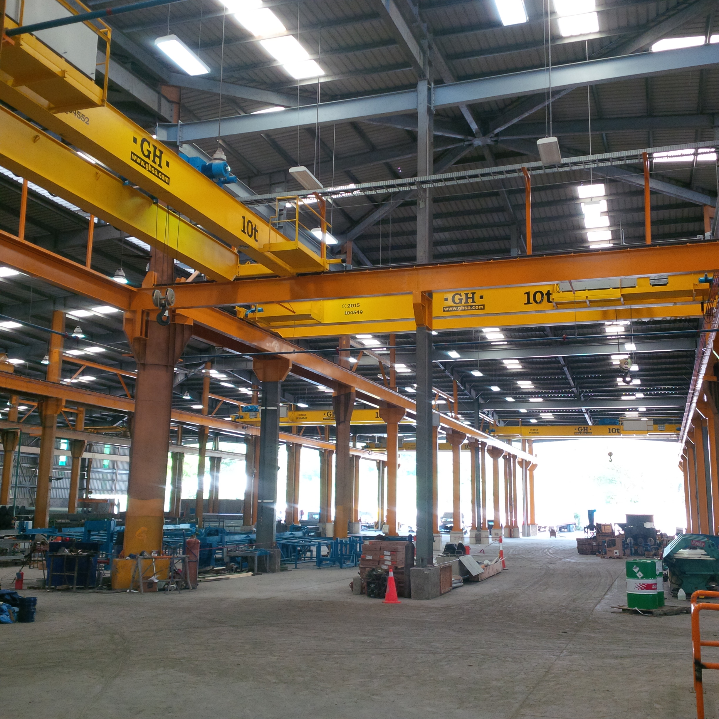 Cranes assembled in the steelwork GERDAU METALDOM in Dominican Republic. Cranes assembled in the steelwork GERDAU METALDOM in Dominican Republic.