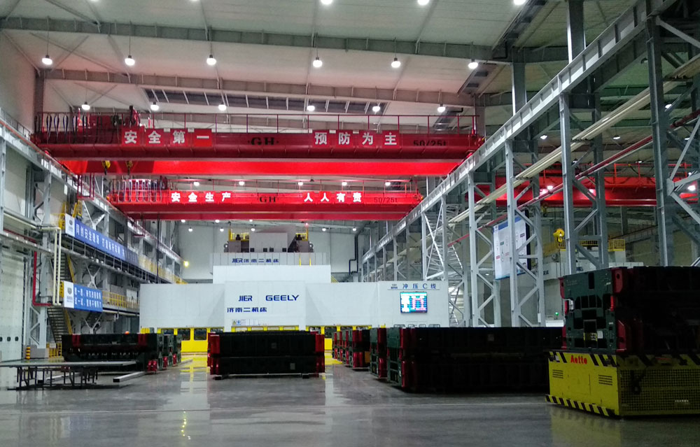 Cliente: Geely. Lugar de instalación: China. Capacidad: 50/25t. Cliente: Geely. Lugar de instalación: China. Capacidad: 50/25t.