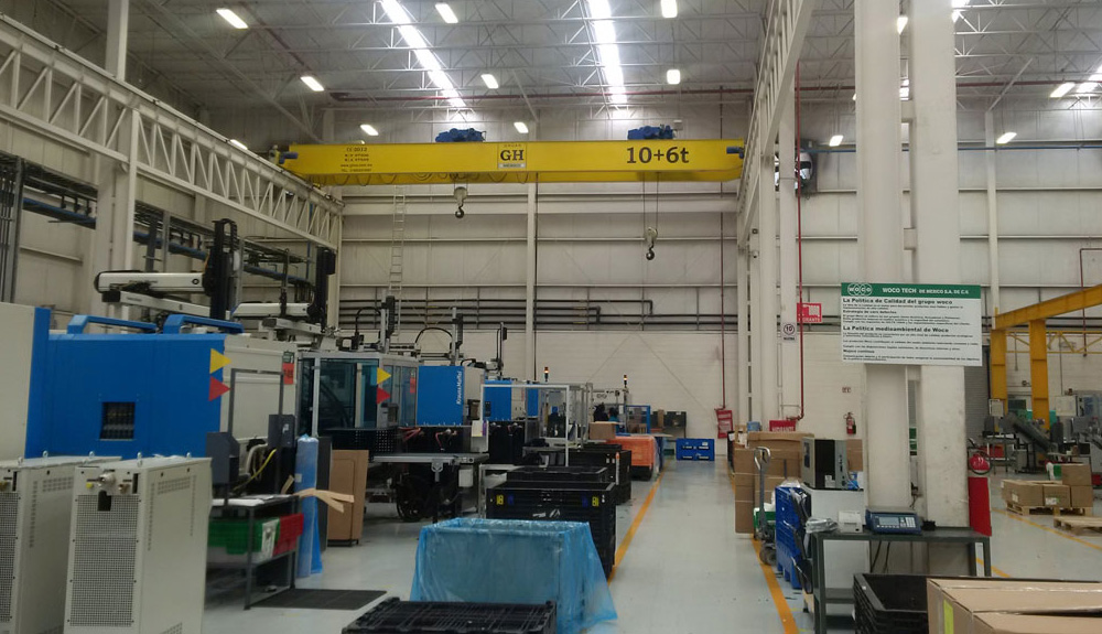 Cliente: Woco Tech. Lugar de instalación: Querétaro. Capacidad: 10+6t. Cliente: Woco Tech. Lugar de instalación: Querétaro. Capacidad: 10+6t.