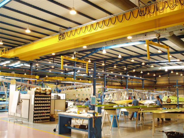 Installation of GH CRANES & COMPONENTS gantry cranes in Aerospace industry. Installation of GH CRANES & COMPONENTS gantry cranes in Aerospace industry.