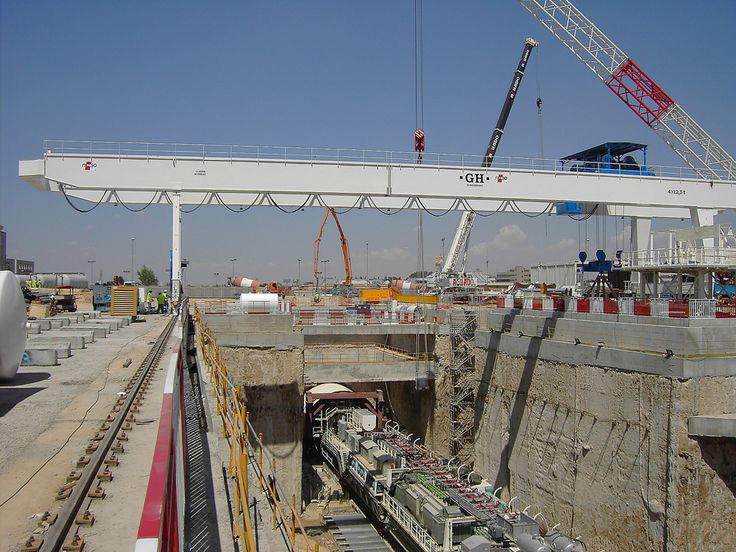Instalación de pórtico GH CRANES & COMPONENTS de 4x12,5t. en el sector de obras públicas. Necso Metronor. Instalación de pórtico GH CRANES & COMPONENTS de 4x12,5t. en el sector de obras públicas. Necso Metronor.