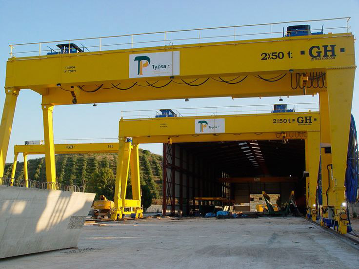 Instalación de varios pórticos y grúas GH CRANES & COMPONENTS para el sector de prefabricados. Typsa (Instalación de Jerez de la Frontera). Instalación de varios pórticos y grúas GH CRANES & COMPONENTS para el sector de prefabricados. Typsa (Instalación de Jerez de la Frontera).