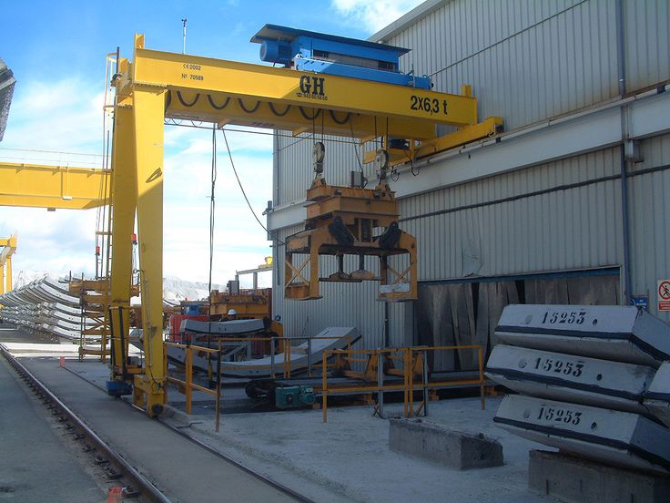 Instalación de semipórticos GH CRANES & COMPONENTS de 2x6,3t. con utillaje para manejo de dovelas, en el sector de prefabricados. Instalación de semipórticos GH CRANES & COMPONENTS de 2x6,3t. con utillaje para manejo de dovelas, en el sector de prefabricados.