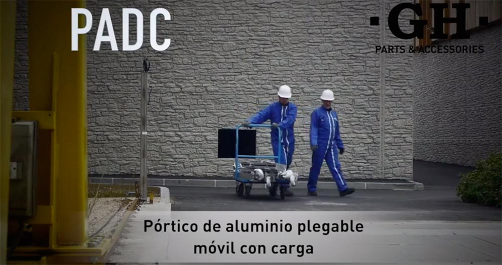 PADC Pórtico de alumínio dobrável móvel com carga